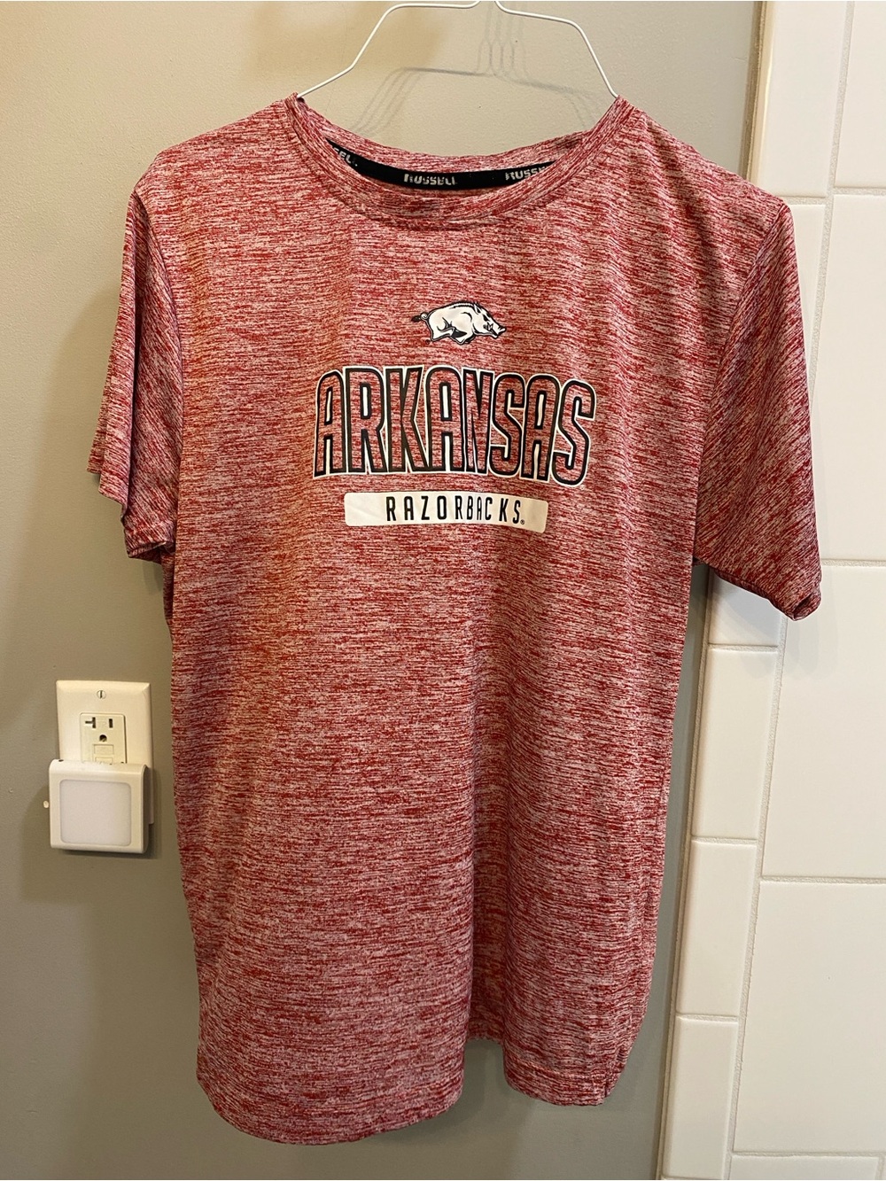 Russell Athletic Heathered Arkansas Razorbacks Tee / Size XL (14-16) / VGUC